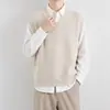 Nuevo Producto 2026: Chaleco Suéter de Punto Casual Estilo Old Money para Hombre, Chaleco Suéter para Adolescente para Ropa Exterior