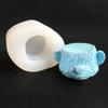 Adornos Decorativos DIY Molde de Silicona para Vela Cabeza de Oso Plana Aromaterapia Pegamento Chocolate Molde de Silicona para Vela