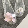 Accesorios para Zapatos Estilo Nuevo Coreano: Zapatos de Gelatina, Zapatos de Cristal, Hebillas Decorativas Rosas con Borlas y Flores para Zapatos de Mujer