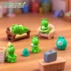 Micro-paisagem Fofa Lendo Comendo Sapo Japonês Boneco Fofo Grânulos Boneca Casa de Bonecas DIY Acessórios Decorativos Pequenos Enfeites