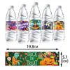 Pegatinas para Botella de Agua de Nueva Decoración de Halloween Europea y Americana, Etiquetas Adhesivas para Decoración de Copas de Vino y Botellas de Bebida del Festival de Fantasmas de Terror