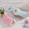 Estojo transparente bordado estilo coreano, alto valor estético, estilo ins, simples, grande capacidade, bolsa de malha para material escolar para provas de estudante