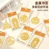 Marcador de Página Metálico Vazado Flor de Cerejeira Estilo Chinês Papelaria Criativa Clipe para Livro de Leitura Latão Presente Artístico Pequeno Marcador de Página Atacado
