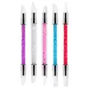 Atacado de fábrica transfronteiriço caneta de silicone para nail art, caneta para gravação e relevo de adesivos, ferramenta multifuncional para pó de espelho mágico para nail art