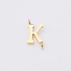 Acero inoxidable espejo 26 letras mayúsculas soldadura anillo cruzado doble agujero colgante DIY accesorios de joyería simples y de moda