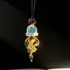 Collar Colgante de Medusa de Vidrio Cápsula de Vidrio Encanto de Medusa Joyería Cristal Regalo Hecho a Mano Regalo de Cumpleaños con Envío