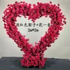 Decoración de Arco con Forma de Corazón para Celebración de Boda Arreglo Floral para Boda Flores Artificiales Flores Falsas Arco de Hierro con Forma de Corazón para Propuesta
