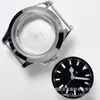 Caixa de relógio com vidro de safira, pulseira de três elos/cinco elos, compatível com movimento 8215/1612, conjunto completo de acessórios para relógio