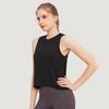 Atacado Transfronteiriço Blusas Esportivas Femininas Verão Tricô Anel Sem Costura Respirável Treino Secagem Rápida Roupa Externa Colete de Yoga para Mulheres