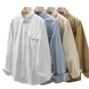 Camisa de trabajo de manga larga resistente estilo americano para hombre, nuevo modelo de primavera y otoño con bolsillos, chaqueta camisa casual de negocios de alta gama para hombre