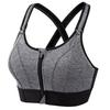 Sujetador Deportivo Ajustable con Cierre Frontal Transfronterizo a Prueba de Golpes Chaleco sin Aros Yoga Cruz Espalda Bonita Ropa Interior Talla Grande para Mujer