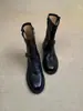 Botas Martin estilo inglês com fivela para mulheres, nova coleção outono/inverno 2026, estilosas, únicas, versáteis, emagrecedoras, botas curtas retrô