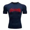 Camiseta de Manga Corta de Compresión de Secado Rápido para Hombre Teum Export Y2K Capa Base para Correr Ropa de Entrenamiento para Gimnasio Body
