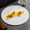 Prato Plano de Cerâmica Branca Hotel Restaurante Prato Conceitual Artístico Bandeja para Comida Ocidental Prato de Sobremesa Prato de Jantar para Bife de Alto Nível Apresentação