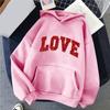 2025 Comercio Exterior Europeo y Americano Nuevo Día de San Valentín Carta de Amor en Inglés Estampado Sencillo Sudadera de Cuello Redondo para Hombre y Mujer Europea y Americana