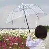 Vendas Diretas de Fábrica Guarda-chuvas Transparentes Arqueados de 19 polegadas para Crianças de Jardim de Infância, Meninos e Meninas, Guarda-chuvas de Bolha, Proteção Solar e à Prova de Vento