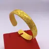 Pulsera de loto estilo chino con inscripciones auspiciosas, diseño abierto, retro y elegante, sensación de alta gama, pulsera abierta ancha de aleación de loto, venta al por mayor