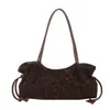Bolsa Tote Balde da Moda Popular deste Ano Bolsa Feminina 2026 Outono Nova Estampa de Leopardo Bolsa de Ombro Plissada Bolsa de Ombro para o Trabalho