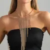 Joyería Transfronteriza Europea y Americana, Collar de Cadena de Múltiples Capas Exagerado Personalizado con Borlas, Cadena de Cascada de Moda Cadena Corta para Clavícula