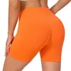 Shorts Aliexpress Transfronteiriços Tk Europeus e Americanos Calças de Yoga de Cintura Alta Femininas Pêssego Manga Curta Esportes Fitness Secagem Rápida Levanta Bumbum