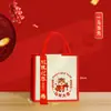 Bolsa de Lona Estilo Chinês em Estoque com Estampa Completa para Festivais, Bolsa de Presente, Bolsa Tote de Lona Impermeável com Logo, Grande Capacidade