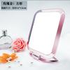 Espejo Plegable Galvanizado Espejo de Maquillaje para Dormitorio Espejo con Mango de Doble Cara Salón de Belleza Espejo Redondo Ovalado Cuadrado 19601
