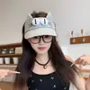Sombrero Gorra de Rana Linda de Ojos Grandes Estilo Nuevo para Mujer, Sombrero de Sol para Exteriores de Verano, Sombrero Lindo Estilo Ins que Hace que la Cara Parezca Más Pequeña