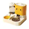 Alimentador Automático 2 en 1 y Dispensador de Agua Gravedad Comedero Bebedero para Gatos Perros Cachorros Animales Pequeños Diseño de Tanque Portátil