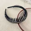 Diadema Negra Antideslizante con Dientes para Mujer, Pasador Especial para Lavarse la Cara, Nuevo Estilo 2026, Diadema para Lavar y Recoger el Cabello, Cinta para la Cabeza