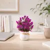 Estilo Nórdico Nueva Flor de Campana Pequeña Hemisferio Bonsái Decoración de Mesa Arreglo Floral Artificial Pequeño Bonsái Decoración de Escritorio Flor