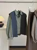 Camisa listrada color block estilo coreano para mulheres, novo design outono 2026, estilo xale, modeladora, top versátil de manga longa