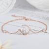 Pulseira de prata de lei S925 cauda de peixe feminina Original rede vermelha micro cravejada zircônia estrela madrepérola braceletes para amigas joias