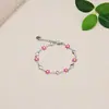 Moda Flor Nova Gotejamento de Óleo Pulseira de Ouro 18K Temperamento Simples Versátil Margarida Misturada Joia de Aço Titânio