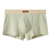 Ropa interior de algodón texturizado para hombre Huajielong, color liso al por mayor, de tiro medio, talla grande, bóxers transpirables para hombre, disponibles para dropshipping