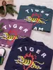 [Esgotado 50% de Desconto] Camisa de Verão Infantil, Camisa Leve de Manga Curta com Desenho de Tigrinho para Bebês