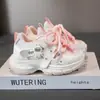 Tênis Infantil Feminino Dad Shoes Primavera e Outono Novo Redes Sociais Calçados Casuais Desenho Animado Solado Macio Tênis de Corrida para Menina