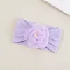 Diadema nueva para niños de Amazon transfronteriza, diadema ancha de malla de nylon jacquard con flor, diadema protectora para fontanela de bebé y niño pequeño