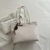 Bolsa de Mão Fashion Estilo Coreano 2026 Outono Nova Chegada Bolsa Cesta Texturizada Versátil Casual de Ombro Único para Sobrancelha