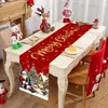 Caminho de mesa de Natal Xiyin TEMU transfronteiriço, tira longa festiva, nova decoração de mesa, decorações de Natal, toalha de mesa