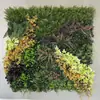 Parede de plantas simulada 100*100, parede de plantas verdes tridimensional, decoração com flores e grama artificiais, fundo verde, parede popular da internet