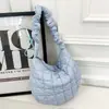 Bolsa de Ombro Único para Axila Feminina Estilo 2026, Bolsa de Mão de Jaqueta de Algodão Down Moda Coreana, Bolsa Cruzada Dumpling, Bolsa Nuvem Plissada