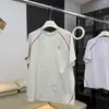 Roupa de Proteção Solar ao Ar Livre de Verão Masculina Feminina Estilo Casal Patchwork Color Blocking Estampa de Letras Ciclismo Esportes Camiseta de Gola Redonda Manga Curta