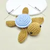 Desenho Animado Fofo Crochê Feito à Mão Tartaruga Pequena Chaveiro Pingente de Tartaruga Acessórios DIY Pingente Decoração Presente Atacado