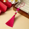 Fio de Nylon Pequeno Nó de Jade Nó Chinês Pingente Pendurado Saquinho com Borla Pen drive Marcador de Página Borla de Jade Estilo Antigo