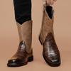 Botas de Invierno de Caña Alta para Hombre 2026 Botas Largas Casuales Botas de Trabajo Vaqueras Occidentales para Exteriores