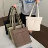 Nueva Bolsa de Tela de Algodón Versátil Casual Ligera Color Sólido Bolsa de Tela Bolsa Tote para el Trabajo y el Viaje Bolsillo para Llevar en la Mano o Debajo del Brazo para el Viaje