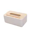 Caja de pañuelos de madera simple estilo nórdico, caja de almacenamiento de escritorio para sala de estar, caja de almacenamiento para uso doméstico con tapa de madera para sala de estar y dormitorio