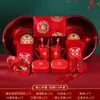 Taza de lavado de boda, taza de cepillo de dientes, taza roja para pareja, colección de suministros para bodas, taza de enjuague bucal para boda, caja de jabón, traje