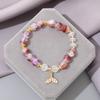 Pulsera Sencilla de Nuevo Estilo para Mujer Joyería Pulsera de Cuentas Cristalinas Burst Agrietadas Hielo Regalo para Pareja Compañeros de Clase Joyería de Mano Exquisita