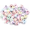 Contas de Beisebol Basquete Vôlei de 12mm Contas de Acrílico Atacado DIY Acessórios para Pulseira de Miçangas Contas Redondas de Furo Grande Contas Soltas